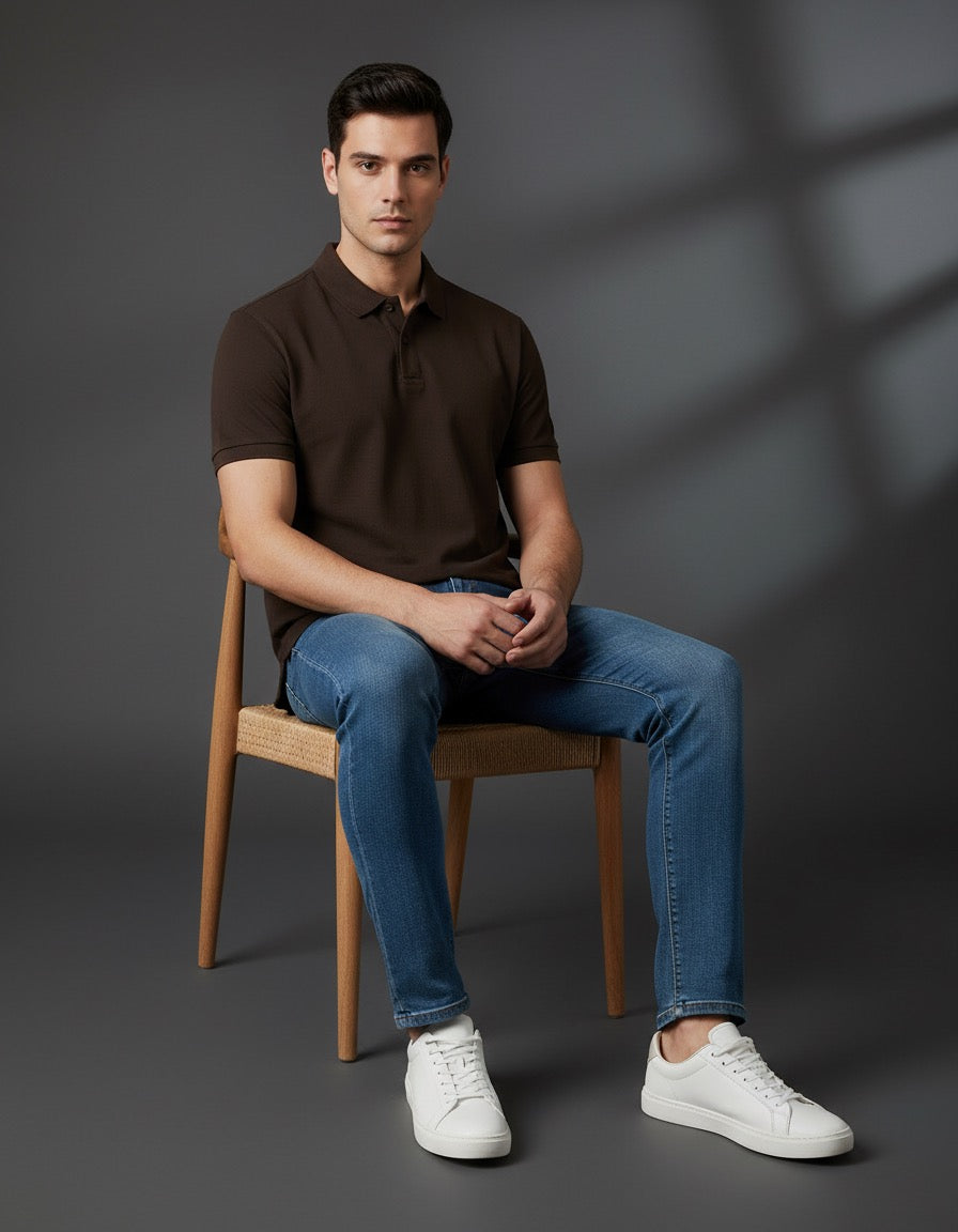 Dark Brown Polo T-shirt