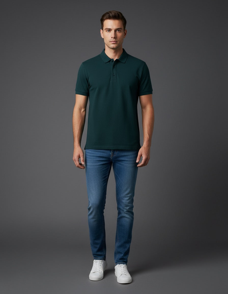 Dark Green Polo T-shirt