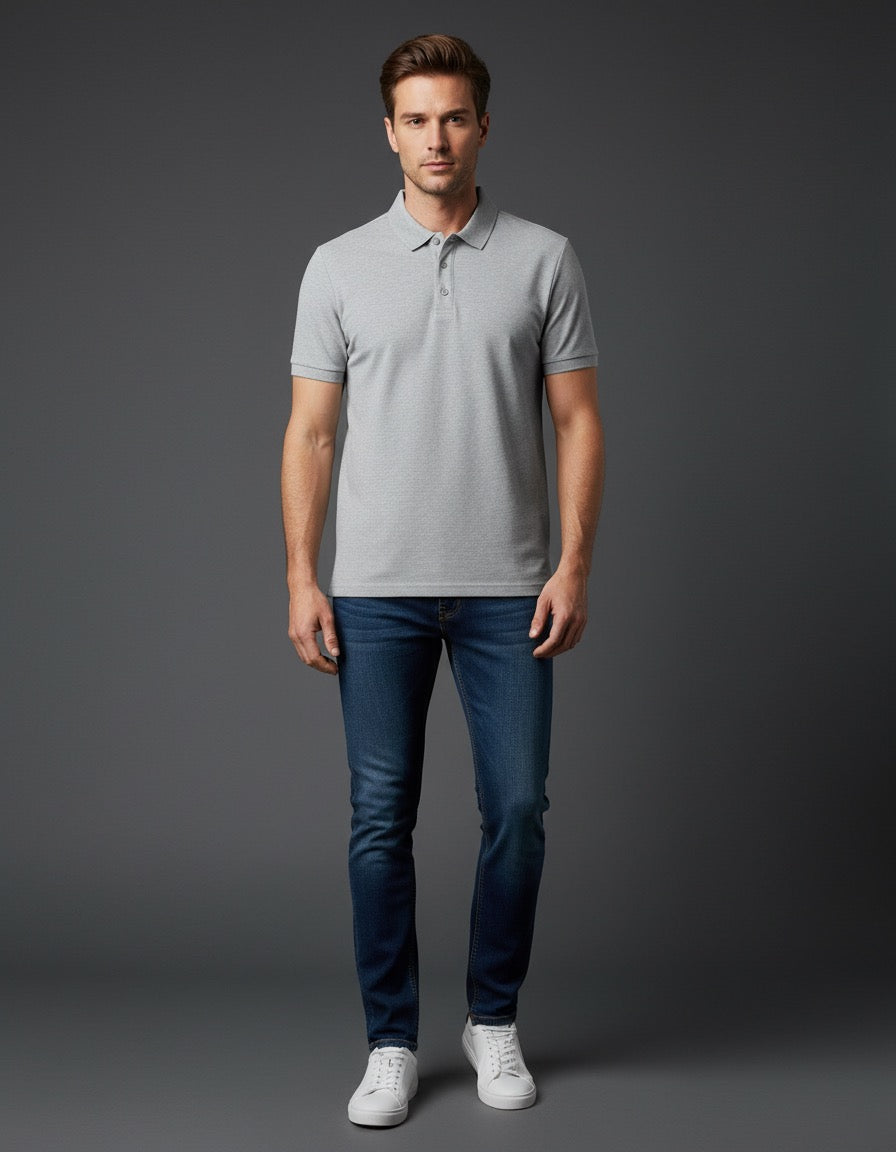 Grey Polo T-shirt