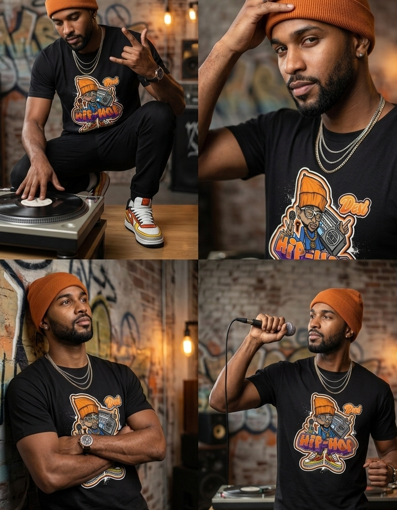 Hip-Hop Black Trendy Tshirt